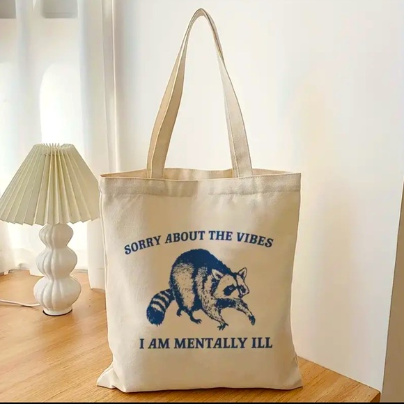 Handbags - IT’S A VIBE | Canvas Tote Bag (Brand New!) ✨
